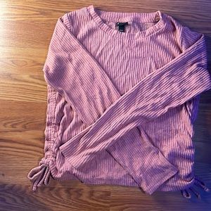 Art class pink long sleeve blouse